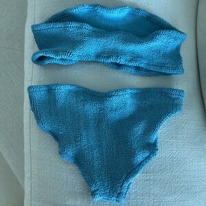 HUNZA G blue bandeau bikini PRICE IS FIRM